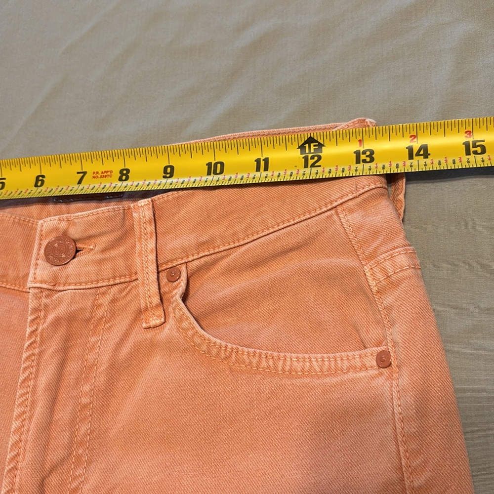 Like new MOTHER the insider ankle fray Jeans in Soft Peach 26 - Picture 9 of 12